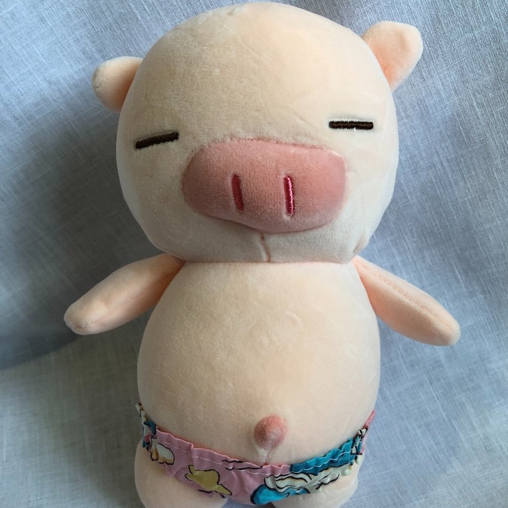 Sunbathing Pig Stuffed Plush Sleepy Hog Anatomically Correct Boy Piglet …